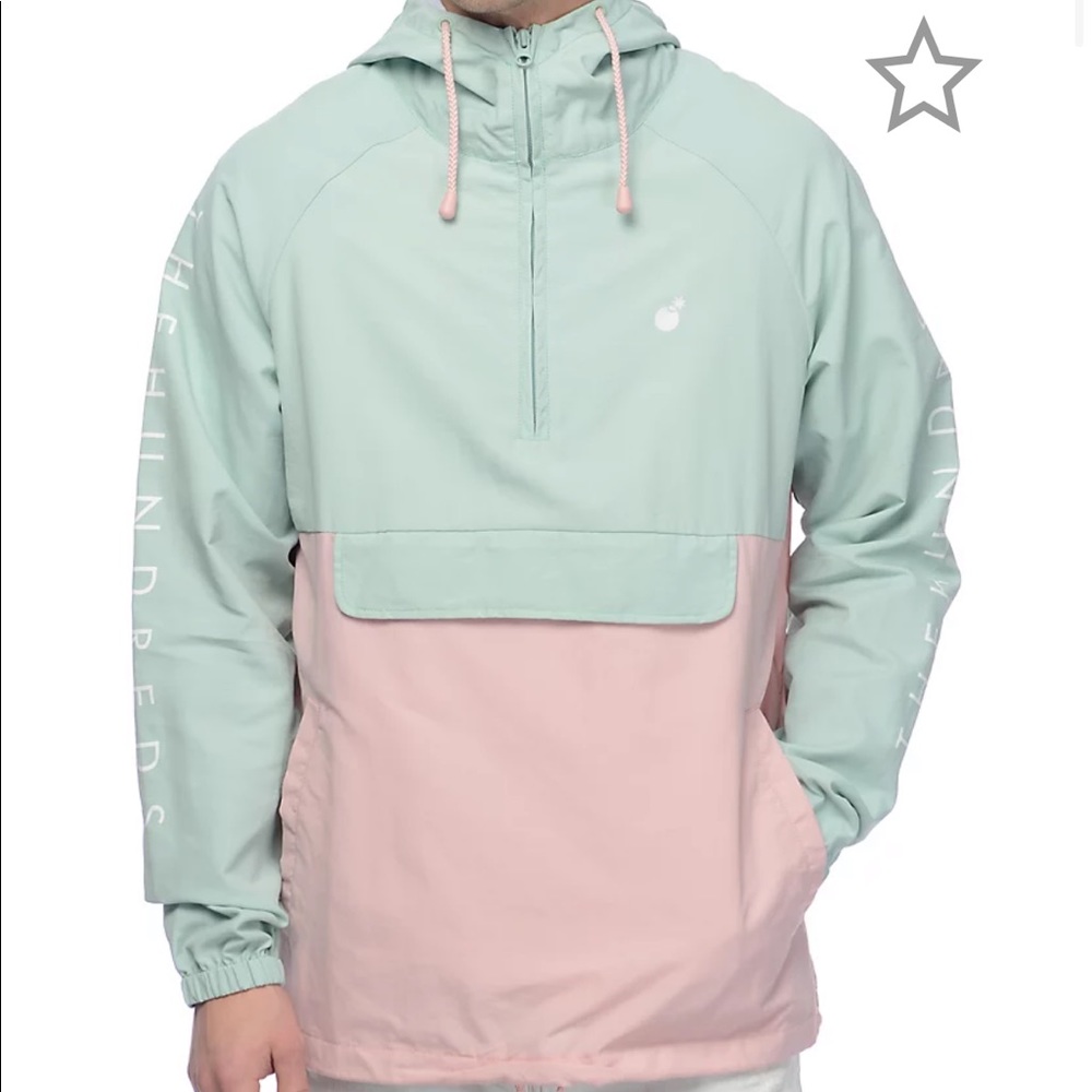 The Hundreds Dell Turquoise Anorak Jacket size small